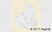 Classic Style 3D Map of Nevsehir, single color outside