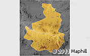 Physical 3D Map of Nevsehir, darken, desaturated
