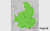Political 3D Map of Nevsehir, lighten, desaturated