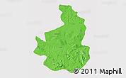 Political 3D Map of Nevsehir, single color outside
