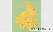 Savanna Style 3D Map of Nevsehir, single color outside