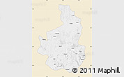 Classic Style Map of Nevsehir, single color outside