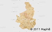 Satellite Map of Nevsehir, single color outside