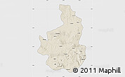Shaded Relief Map of Nevsehir, single color outside