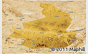 Physical Panoramic Map of Nevsehir, satellite outside