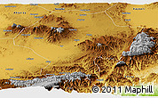 Physical Panoramic Map of Nigde