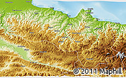 Physical 3D Map of Ordu