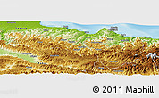 Physical Panoramic Map of Ordu