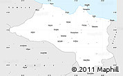 Silver Style Simple Map of Ordu