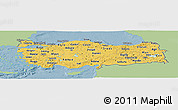 Savanna Style Panoramic Map of Turkey, single color outside