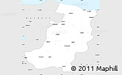 Silver Style Simple Map of Sakarya