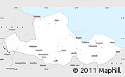 Silver Style Simple Map of Samsun