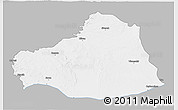Gray 3D Map of Sanliurfa, single color outside