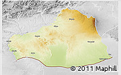 Physical 3D Map of Sanliurfa, lighten, desaturated