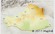 Physical 3D Map of Sanliurfa, lighten, semi-desaturated