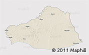 Shaded Relief 3D Map of Sanliurfa, single color outside