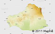 Physical Map of Sanliurfa, single color outside