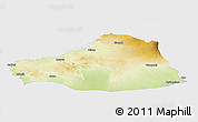 Physical Panoramic Map of Sanliurfa, single color outside