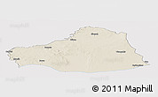Shaded Relief Panoramic Map of Sanliurfa, single color outside