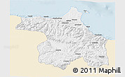 Classic Style 3D Map of Sinop, single color outside