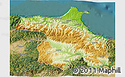 Physical 3D Map of Sinop, satellite outside