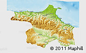 Physical 3D Map of Sinop, single color outside