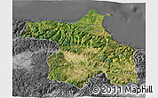 Satellite 3D Map of Sinop, desaturated