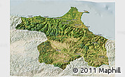 Satellite 3D Map of Sinop, lighten