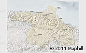 Shaded Relief 3D Map of Sinop, lighten, semi-desaturated