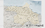 Shaded Relief 3D Map of Sinop, semi-desaturated