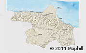 Shaded Relief 3D Map of Sinop, single color outside