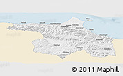 Classic Style Panoramic Map of Sinop, single color outside