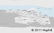 Gray Panoramic Map of Sinop, single color outside