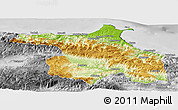 Physical Panoramic Map of Sinop, desaturated