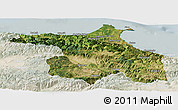 Satellite Panoramic Map of Sinop, lighten