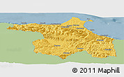 Savanna Style Panoramic Map of Sinop, single color outside