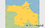 Savanna Style Simple Map of Sinop, single color outside
