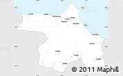 Silver Style Simple Map of Sinop, single color outside