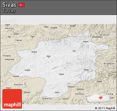 Classic Style 3D Map of Sivas