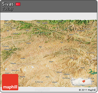Satellite 3D Map of Sivas