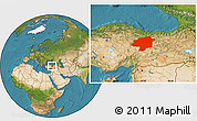 Satellite Location Map of Sivas