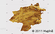 Physical Map of Sivas, cropped outside