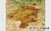 Physical Map of Sivas, satellite outside