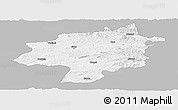 Gray Panoramic Map of Sivas, single color outside