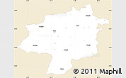 Classic Style Simple Map of Sivas, single color outside