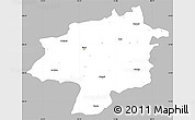 Gray Simple Map of Sivas, single color outside