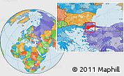 Political Location Map of Tekirdag