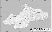 Gray Map of Tokat, single color outside