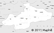 Silver Style Simple Map of Tokat