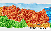 Political 3D Map of Trabzon